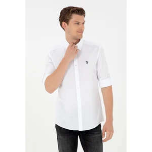 U.S. Polo Assn. Erkek Beyaz Gömlek Basic 50288648-VR013