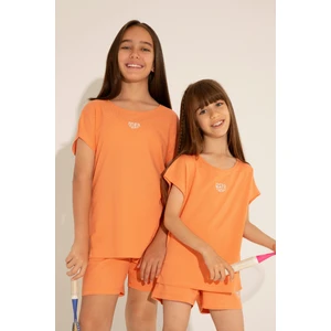 U.S. Polo Assn. Kız Çocuk Somon Tişört 50288133-VR047