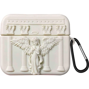 Airpods 4.nesil / Anc Kılıf Cartoon Figürlü Silikon Praying Angel Bej