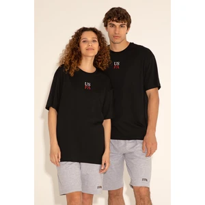 U.S. Polo Assn. Erkek Siyah Tişört 50289221-VR046