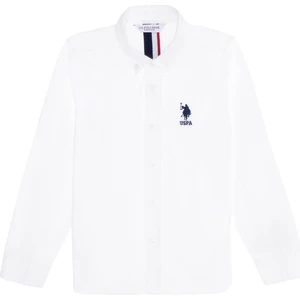 U.S. Polo Assn. Erkek Çocuk Beyaz Gömlek Desenli 50270356-VR013