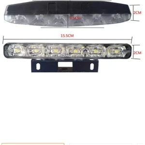 6 Ledli Gündüz Farı Gündüz Ledi Drl LED Lamba 18W Su Geçirmez 2 Adet