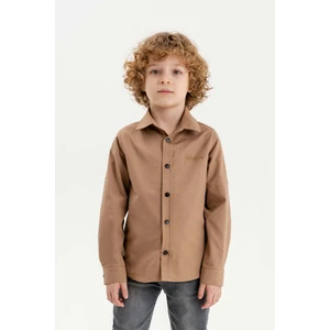 Gold Class Kidswear Katlanabilir Uzun Kol Basic Erkek Çocuk Gömlek