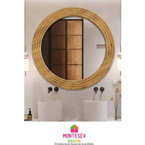 Ahşap Dekoratif Yuvarlak Ayna