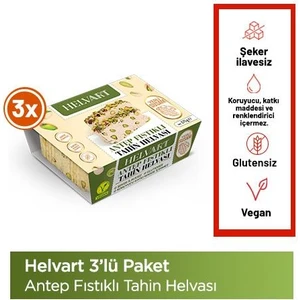 Helvart Yerli Susam Antep Fıstıklı Tahin Helvası 175 g X3