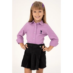 U.S. Polo Assn. Kız Çocuk Lila Gömlek Desenli 50297426-VR034