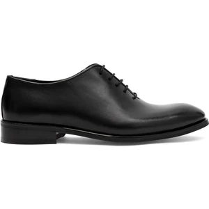 Celal Gültekin Erkek Siyah Bağcıklı Deri Klasik Ayakkabı