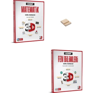 3D Yayınları 8. Sınıf LGS Matematik - Fen Bilimleri Soru Bankası Seti + Telefon Tutucu