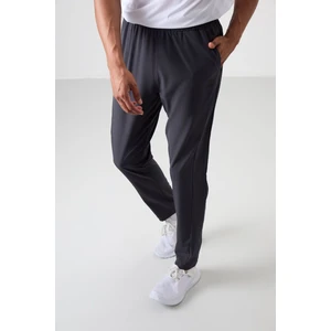 Siyah Polyester Ince Yumuşak Comfort Fit Erkek Eşofman Alt - 82119