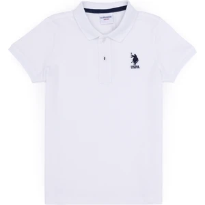 U.S. Polo Assn. Erkek Çocuk Beyaz Basic Polo Yaka Tişört 50262958-VR013