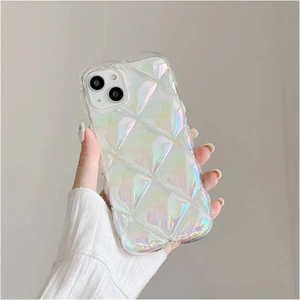 Iphone 15 Pro Max Uyumlu Lux Puf Hologram Baklava Dilimli Silikon Kılıf