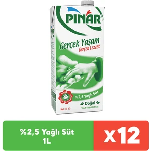 %2.5 Yağlı Süt 1 Lt x 12 Adet