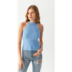 Irmak Kerekli Fitilli Triko Atlet  Bluz 902