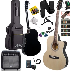XC-300XNT- Profesyonel AMFİLİ Elektro Akustik Gitar (Amfi Gigbag Çanta Tuner Capo Askı Jak Kablo Pena)