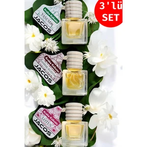 Jacosyasemin Sandal Egzotik Lotus Kokusu 8 ml Oto Araç Kokusu Ipli Asma Oto Parfümü 3'lü Set