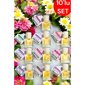 Jacos 10'lu Ekonomik Set 10 Adet 8 ml Oto Araç Kokusu Ipli Asma Oto Parfümü