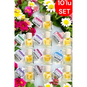 Jacos 10'lu Ekonomik Set 10 Adet 8 ml Oto Araç Kokusu Ipli Asma Oto Parfümü