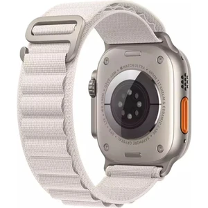 Apple Watch Series 10 46MM ile Uyumlu Kancalı Kumaş Kordon Kayış - FC269