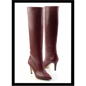 Bordo  Kadın Çizme K03240165009