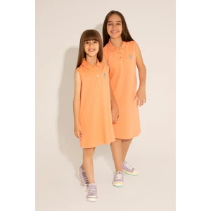 U.S. Polo Assn. Kız Çocuk Somon Örme Elbise 50289282-VR047