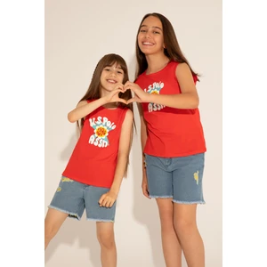 U.S. Polo Assn. Kız Çocuk Kırmızı Tişört 50288410-VR030
