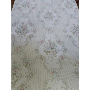Kms Home Damask Pembe Çiçek Desenli Duvar Kağıdı 5 M²
