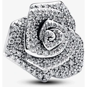 Lines Bijuteri Çiçek Açan Parıldayan Gül Büyük Boy Charm