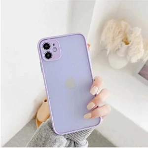 iPhone 11 Kılıf Kenarları Renkli Arkası Mat Transparan Hux Kapak