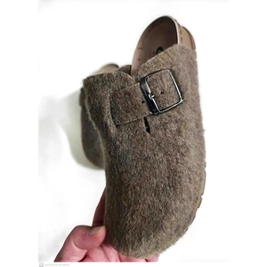 Kadın  Önü Kapalı, Tokalı,keçe Ev Terliği Günlük Terlik