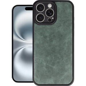 Apple iPhone 16 Pro Max Kılıf Çizik ve Darbelere Tam Koruma Lens ve Kamera Korumalı Deri Aras Kapak