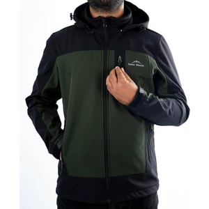 Siyah Haki Trail Softshell Rüzgar Su Geçirmez Mont Ceket