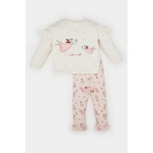 Kız Bebek 2'li Takım Yılbaşı Temalı Uzun Kollu Üst Beli Lastikli Alt D6516A524WN