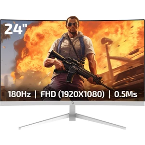 Vivid T40 24'' 1800R Curved Rgb Beyaz 180Hz 0.5ms Fhd Va Panel 2X2W Speaker Gaming Monitör (Sıfır Ölü Piksel Garantili)