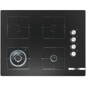 POH7C6O12O Wok Gözlü Cam Ankastre Ocak Siyah