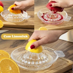 KTS0063-1 Cam Portakal Limon Sıkacağı Limonluk Portakal Sıkacağı  - 100 ml