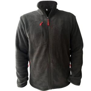 Selçuklu Plus Polar Hırka 3 Cepli Fermuarlı Füme