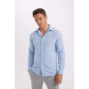 Modern Fit Polo Yaka Poplin Uzun Kollu Gömlek R4340AZNS