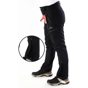 Paça Fermuarlı Siyah Softshell Su İtici Rüzgar Geçirmez Outdoor Kışlık Pantolon