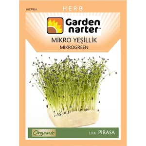 Garden Narter Mikro Yeşillik Için Microgreen Organik Pırasa Tohumu Mikro Filiz Tohumu 12 gr 3000 Tohum