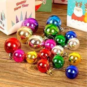 Yıllbaşı Çam Ağacı Süsü Renkli Toplar Noel Ağacı Süsü 12 Li 3 Cm