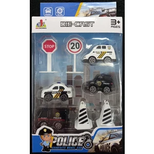 Smartfox Oyuncak Polis Araçları Seti - 8 Parça - Metal - Oyuncak Polis Arabası
