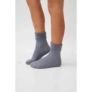 Kız Çocuk Havlu Çorap Antrasit