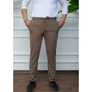 Erkek Vizon Örme Jogger Pantolon