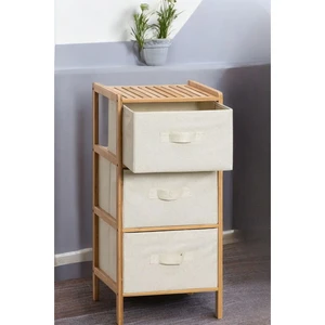 Bambu 3 Çekmeceli Dolap Organizer Çok Amaçlı Düzenleyici Şifonyer DB-0015