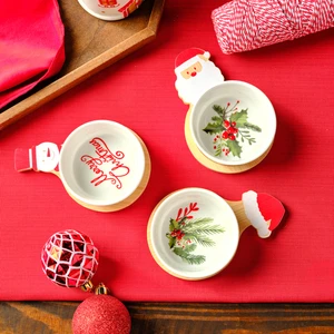 New Year Yılbaşı Bamboo Snack Noel Baba 3'lü Çerezlik