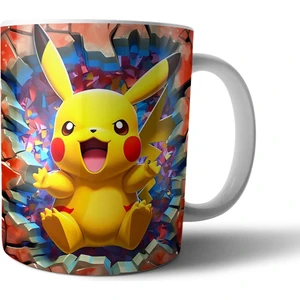 Pokemon Pikachu Optik Illüzyonlu Kupa Bardak Model 2