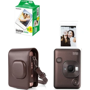 Instax Mini Liplay Hybrid Fotoğraf Makinesi 20'li Film Liplay Uyumlu Çantalı Set