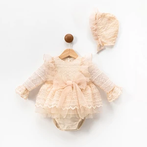 Mia Boneli Dantelli Kız Bebek Romper
