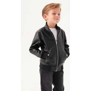Gold Class Kidswear Fermuarlı Erkek Çocuk Deri Ceket