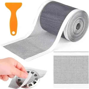 Neler Geldi Neler 4 mt 12 cm Kesilebilir Yapışkanlı Çok Amaçlı Süzgeç Bant Gider Süzgeci ve Sineklik Yaması Tamir Kiti